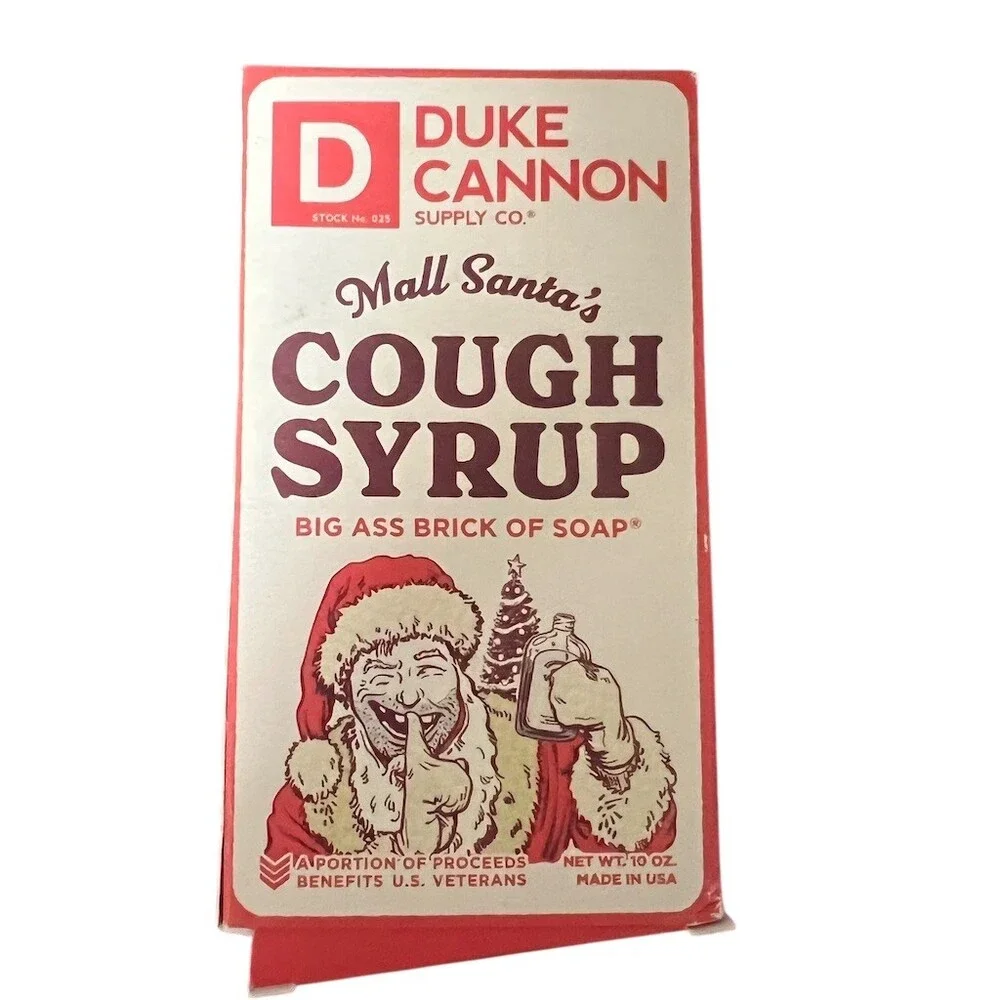Duke Cannon Big Ass Brick of Soap Mall Santa’s Cough Syrup Peppermint 10
